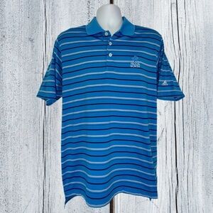 Adidas Climate Troon North Golf Polo Men’s Medium Blue Stripe Performance